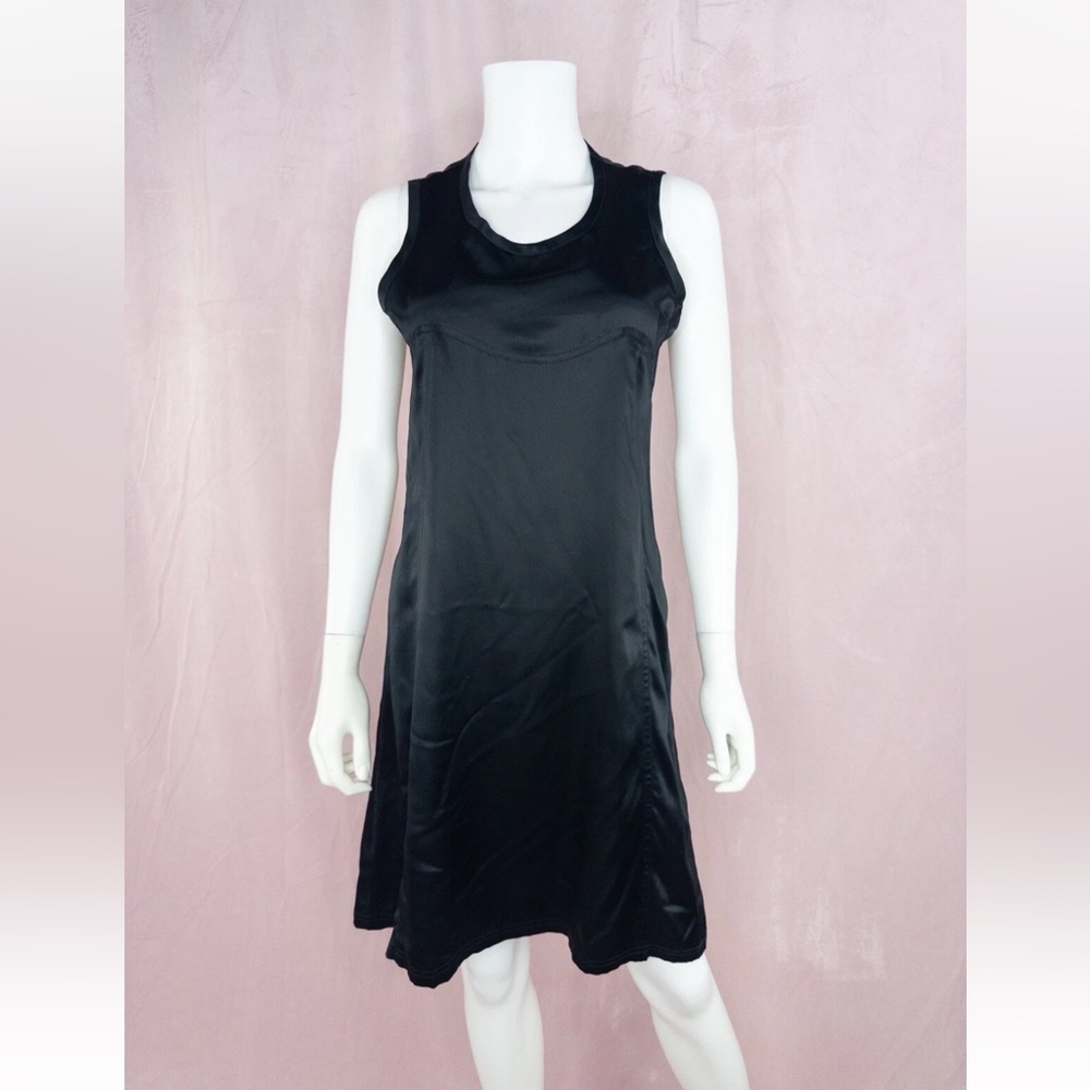 Whistles Womens Black Silky Mini Tank Dress US 4 UK 8 Designer